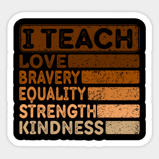 I Teach Black History Teacher Black History Month Sticker